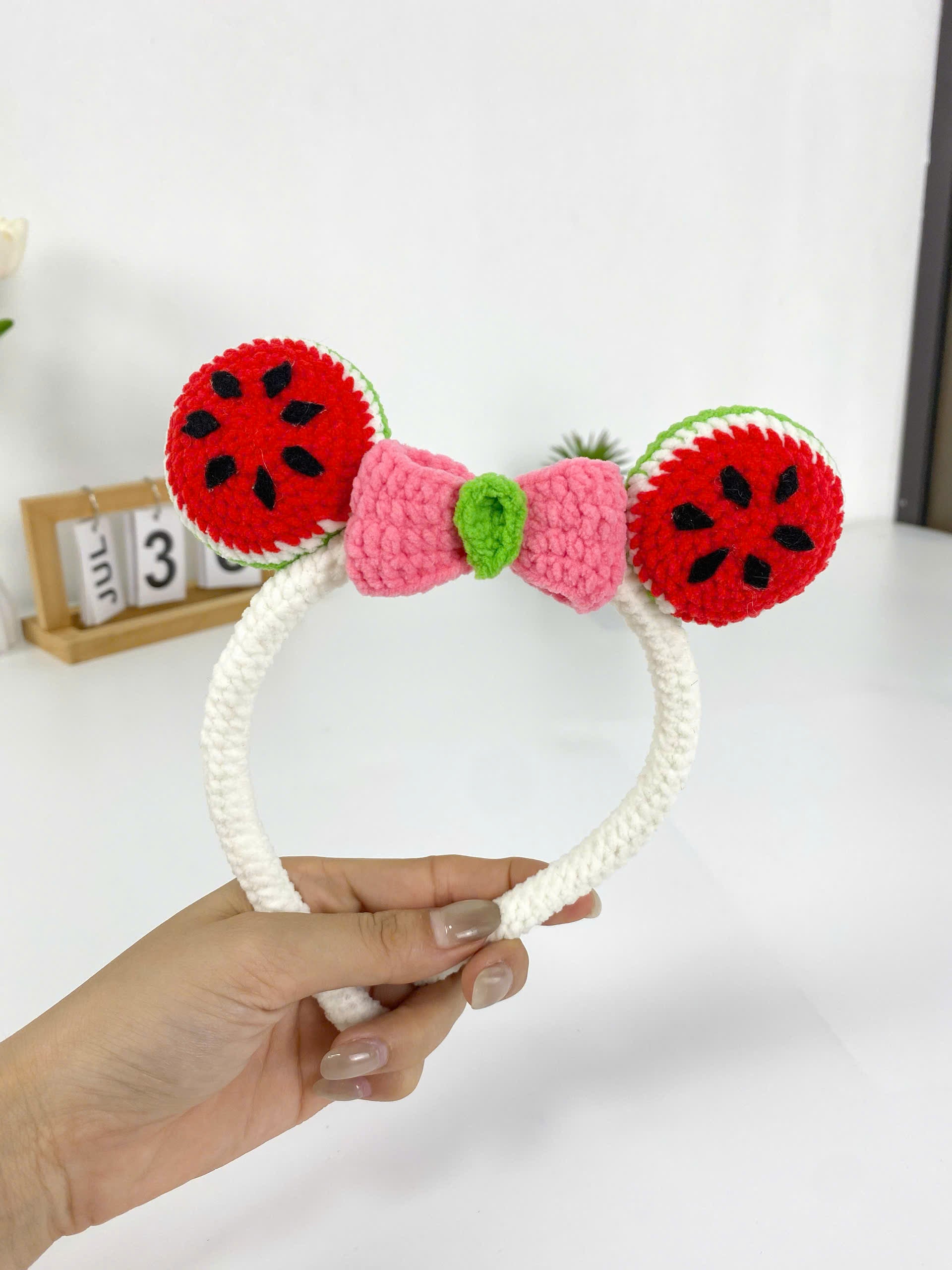 Crochet Watermelon Headband Pattern: Amigurumi Hair Accessory (PDF Pattern)