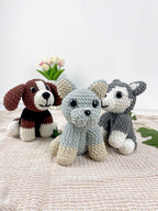Amigurumi Dog Pattern PDF Bundle, Beagle Puppy, Husky Dog, Bulldog Dog, Beginner Crochet