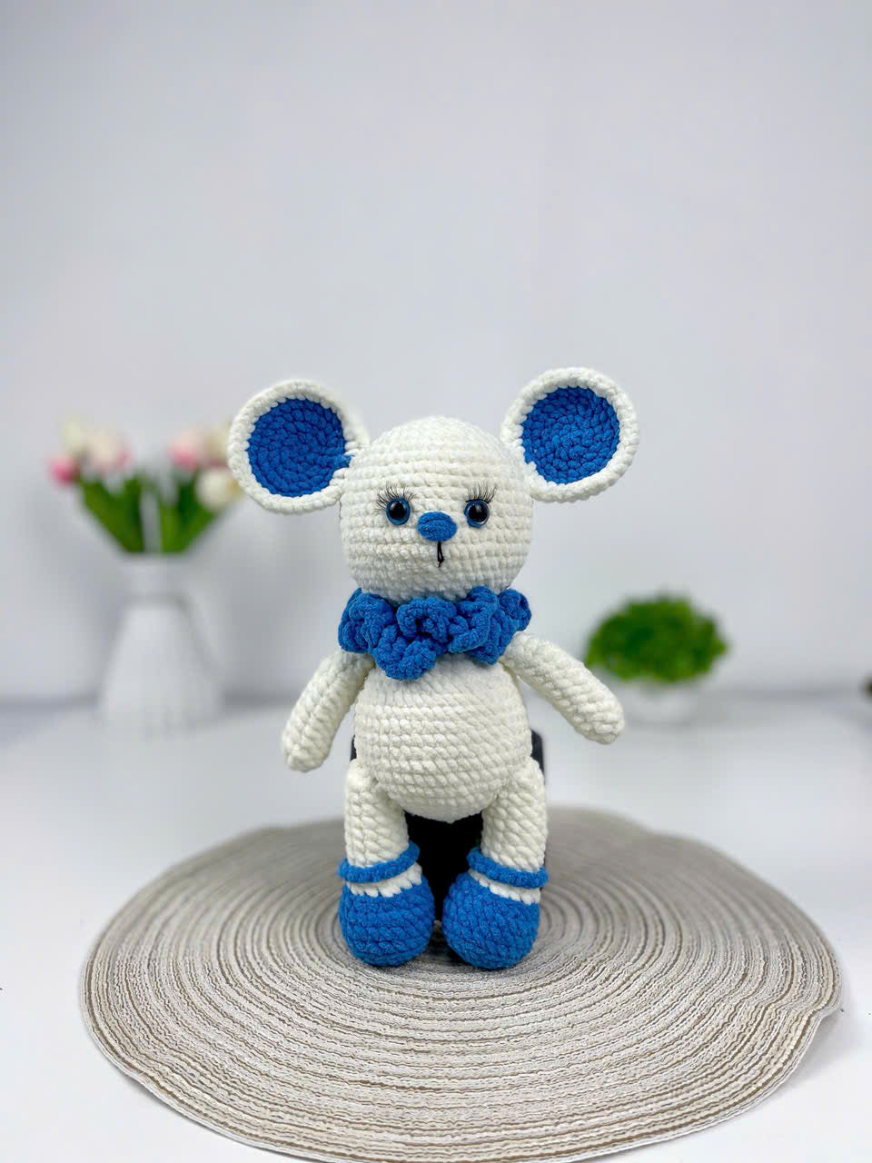 Mouse Plushie Crochet Pattern PDF, LOW SEW Amigurumi Mouse Stuffed Animal DIY