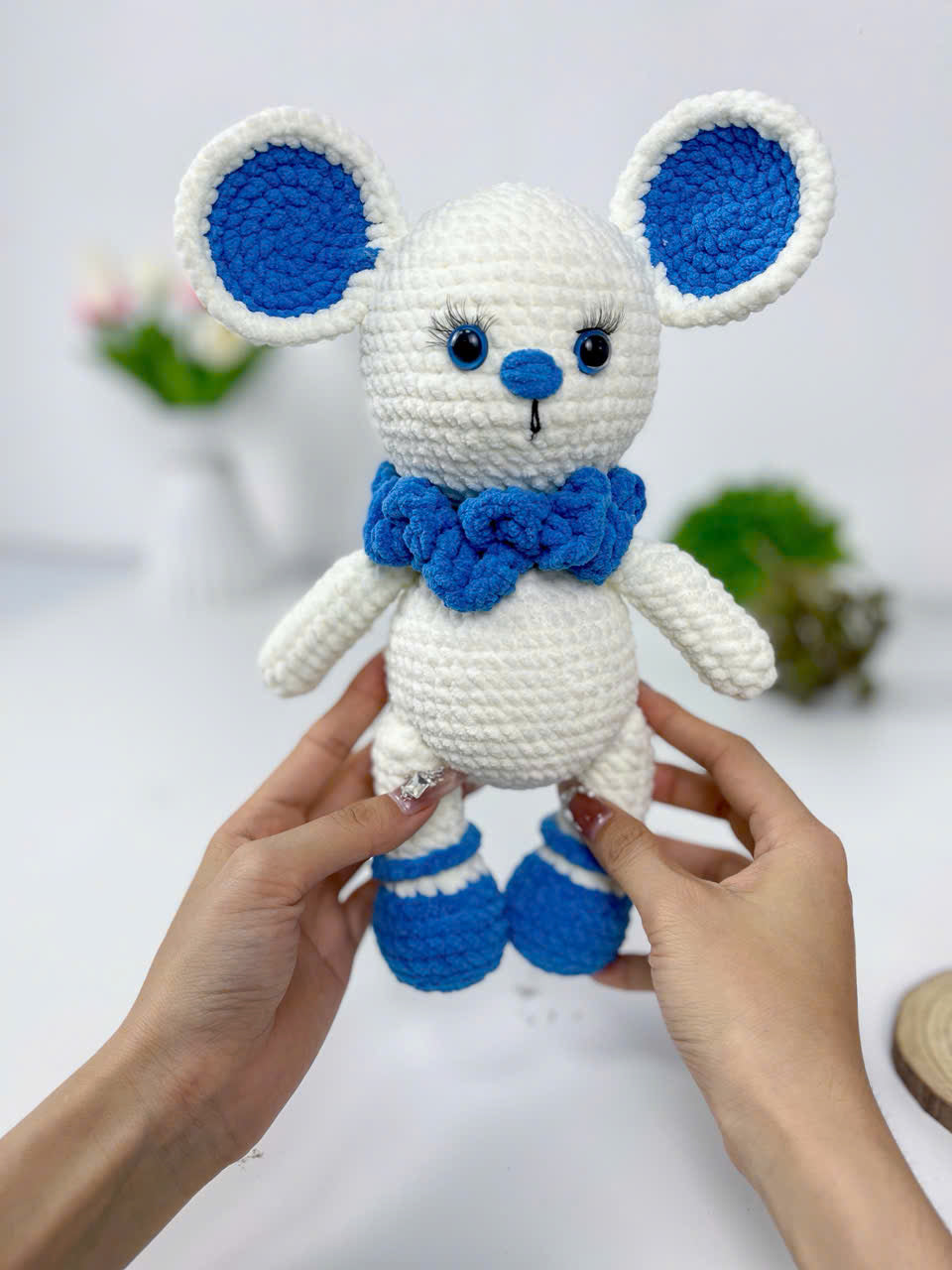 Mouse Plushie Crochet Pattern PDF, LOW SEW Amigurumi Mouse Stuffed Animal DIY