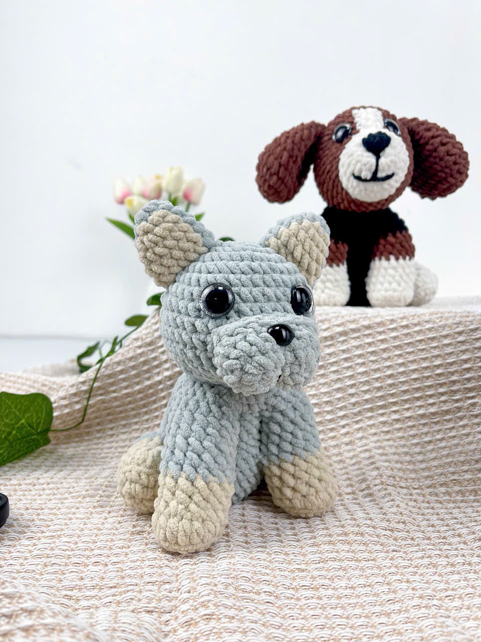 Amigurumi Dog Pattern PDF Bundle, Beagle Puppy, Husky Dog, Bulldog Dog, Beginner Crochet