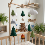 Felt Camping Bear Baby Mobile